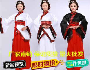 女士汉服 曲裾 唐装汉式婚礼 古装影楼写真 大摆裙汉代演出服特价
