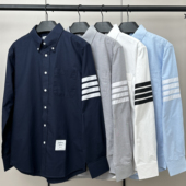 HOMTOP四条杠长袖 衬衫 男女高版 潮牌TB 本休闲牛津纺秋季 情侣衬衣