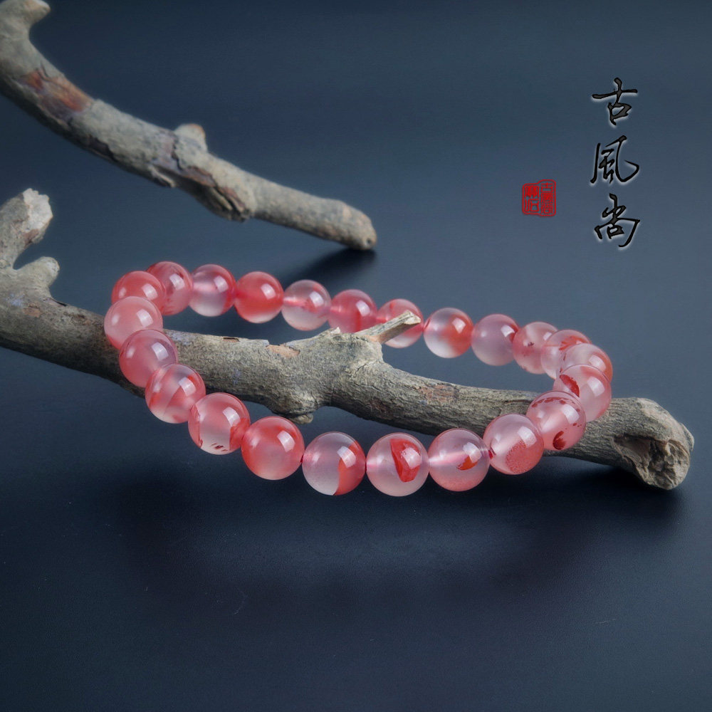새로운 천연 NANHONG 팔찌 SICHUAN LIANGSHAN BINGPIAO NANHONG 팔찌