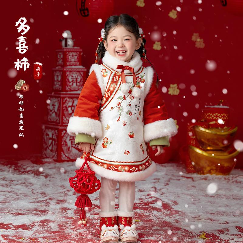 女宝宝秋冬国风旗袍连衣裙子公主