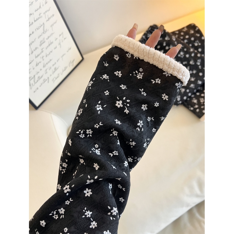 韩系甜美小碎花空气棉睡衣女冬季