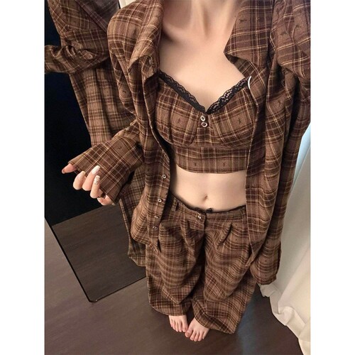春夏复古慵懒感蕾丝边吊带睡衣女