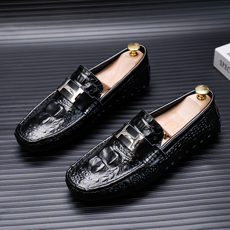 潮仁区2026新款男士豆豆鞋真皮韩版潮流百搭轻奢透气一脚蹬休闲鞋,流行男鞋,乐福鞋（豆豆鞋）,淘宝优惠券,粉丝福利购,淘宝优惠卷