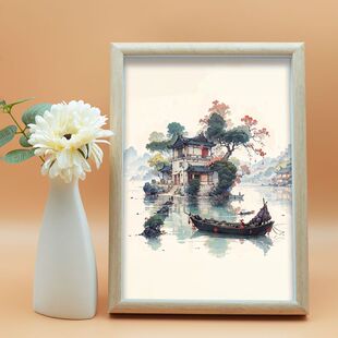 姓氏趣味相框远看是画 画近看是字创意桌面摆台姓氏山