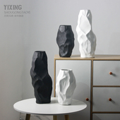 创意简约陶瓷干花瓶装 饰工艺品插花器样板房酒店餐厅居家北欧摆件