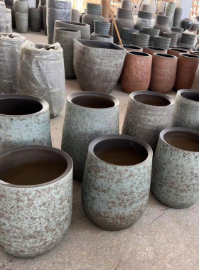 陶瓷景德镇复古古朴花盆厂家