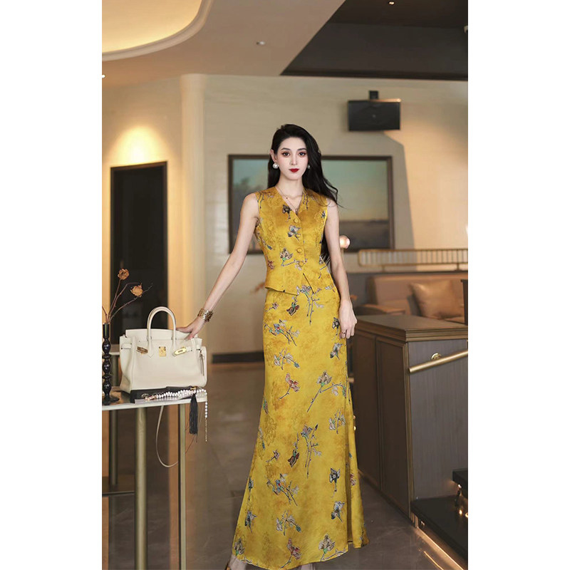 尤克菲儿 原创设计轻奢人丝提花两件套气质修身复古透气夏季套装,女装/女士精品,时尚套装,淘宝优惠券,粉丝福利购,淘宝优惠卷