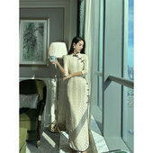 春夏旗袍 中国风气质修身 YOUKEFEIRE原创设计蕾丝时尚 复古优雅法式