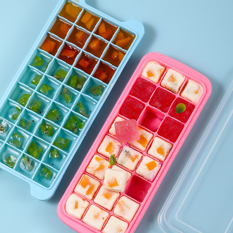 冰块冻冰块储存盒家用食品级带盖自制冰粒神器模具硅胶冰格制冰盒