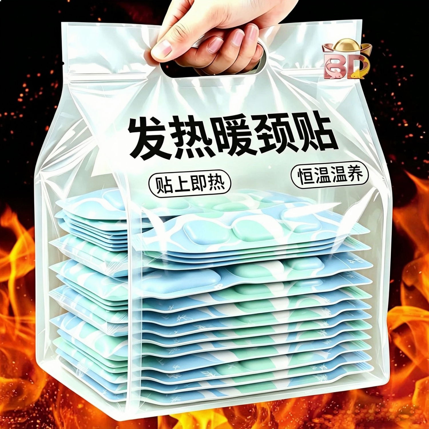 草本蒸汽暖颈贴护颈带贴脖子热敷颈部艾灸颈椎贴缓解不适用颈托