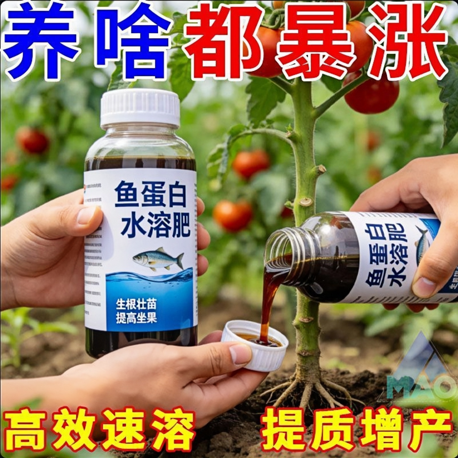 正品鱼蛋白水溶肥促生根氨基酸果蔬菜草莓花卉通用爆根母液营养液