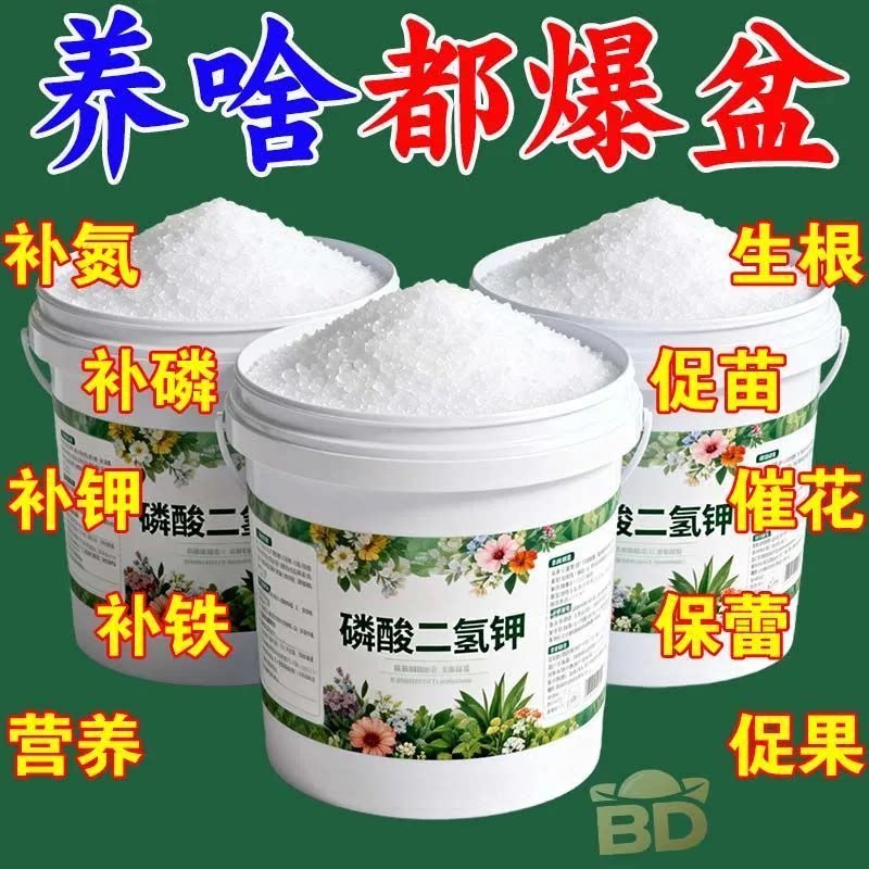 正品磷酸二氢钾花肥肥料养花专用叶面肥家用花卉植物促花无机肥
