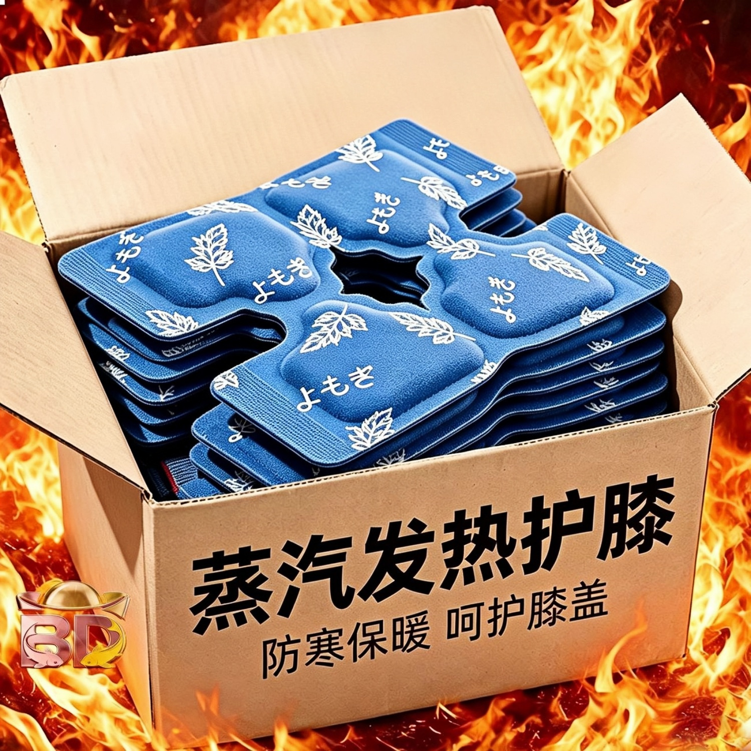 护膝艾草蒸汽暖膝贴膝盖热敷贴自发热护膝贴冬天膝盖热敷保健护具