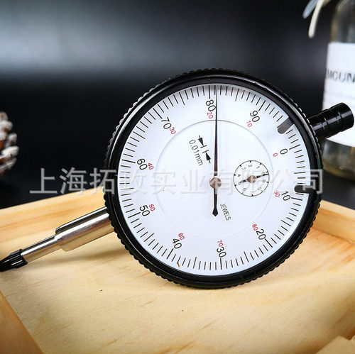 拓玫 精密工业级百分表 指示表 量表  数显卡尺 0-10x0.01mm 带钻