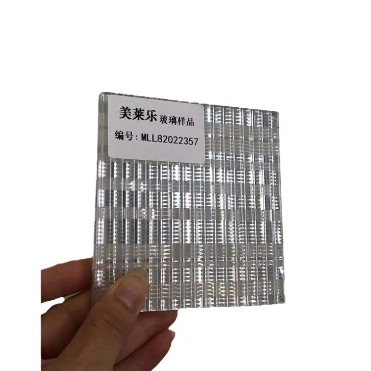 厂家供应艺术夹丝屏风玻璃 灰色格子夹绢玻璃隔断加工广州