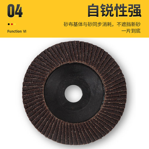 德国75网盖平面砂布轮角磨机打磨片高温煅烧木材抛光轮砂纸百页
