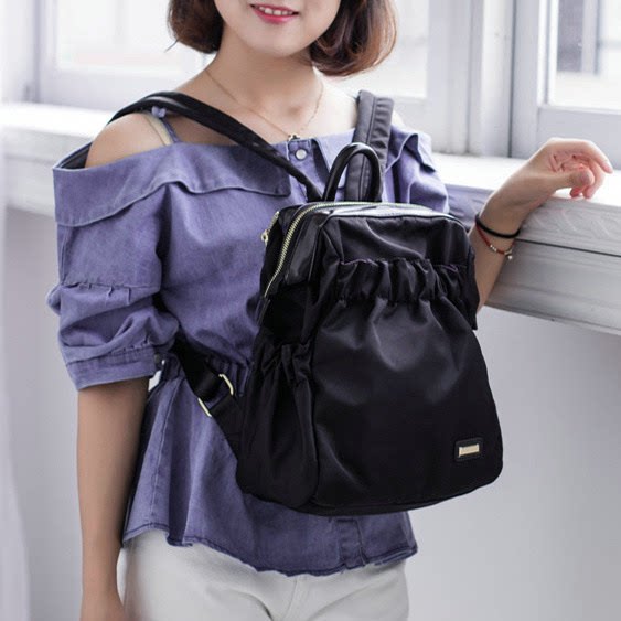 2026新款女韩版百搭尼龙双肩包