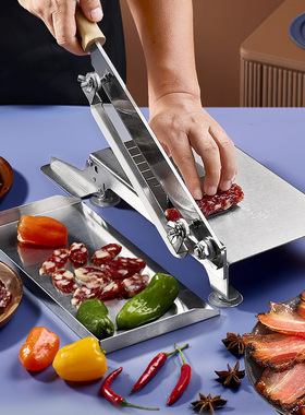 切家用羊肉切肉机切骨机药材年糕切片机商用神器铡刀切块机羊肉卷