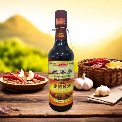 三不加（晒缸）生抽酱油 500ml一级 重庆晒缸纯粮酿造炒菜凉拌