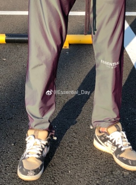 FOG Essentials 20ss fw尼龙反光 复线潮牌 抽绳九分裤  炫彩长裤