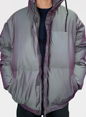 FOG Fear Of God Essentials 20ss 镭射尼龙羽绒服 高街潮流棉服