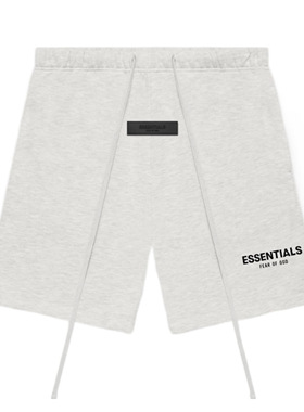 Fear Of God Essentials SS22 植绒字母印花宽松休闲棉质抽绳短裤