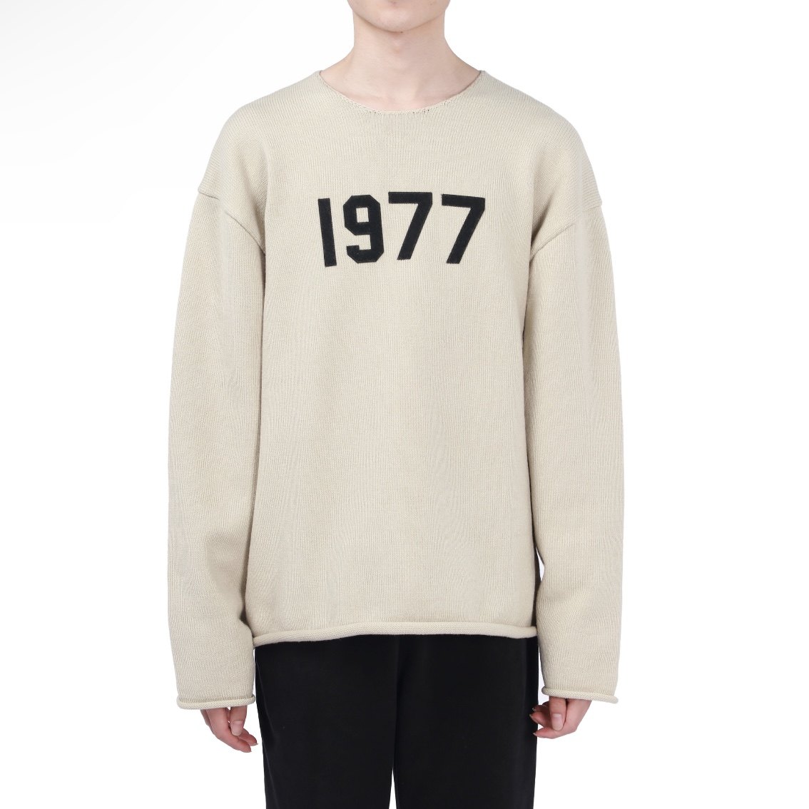 FOG ESSENTIALS SS22 复线1977数字印花针织套头圆领长袖卫衣