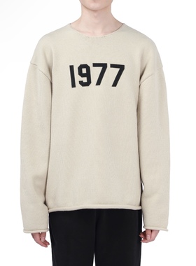 FOG ESSENTIALS SS22 复线1977数字印花针织套头圆领长袖卫衣