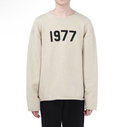 FOG ESSENTIALS SS22 复线1977数字印花针织套头圆领长袖卫衣