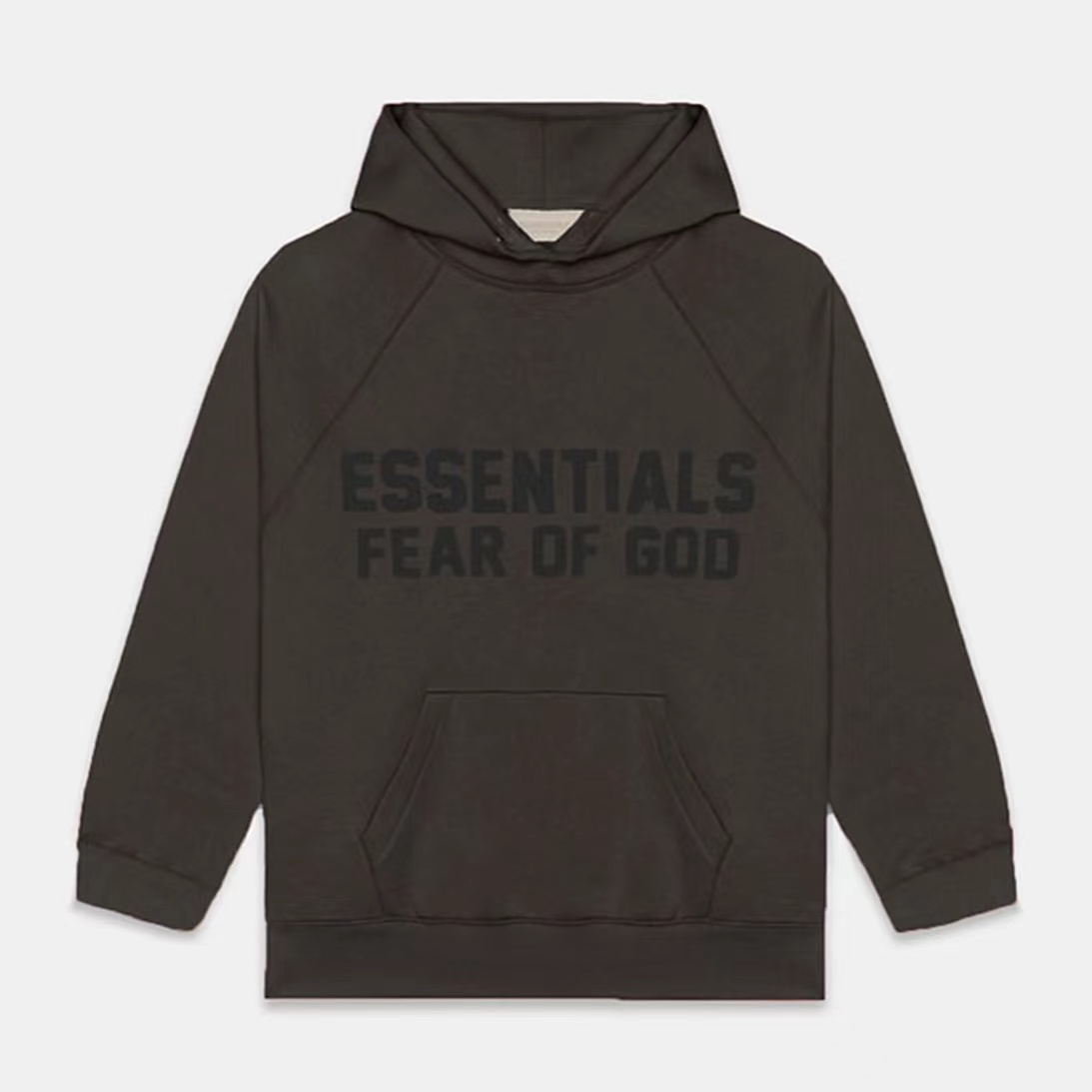 Fear of God Essentials 复线fw22 植绒套头连帽字母卫衣帽衫