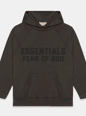 Fear of God Essentials 复线fw22 植绒套头连帽字母卫衣帽衫