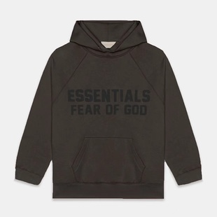 植绒套头连帽字母卫衣帽衫 God 复线fw22 Essentials Fear