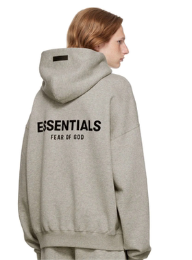 Fear of God Essentials复线秋季ss22双面植绒套头连帽卫衣hoodie