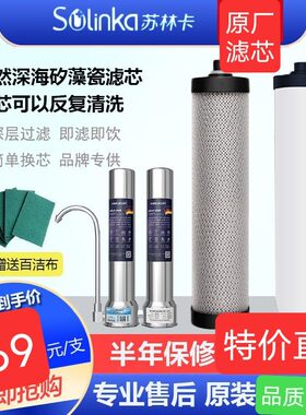德国全净双子星苏林卡净水器可拆洗滤芯原装陶瓷活性炭SLKUF-1101