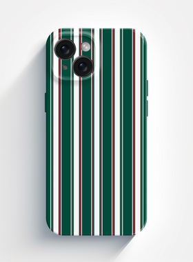 英伦风圣诞条纹红绿配色适用iPhone16苹果15promax手机壳菲林软壳14网红高级感13潮流华为小米防摔mate70pro+