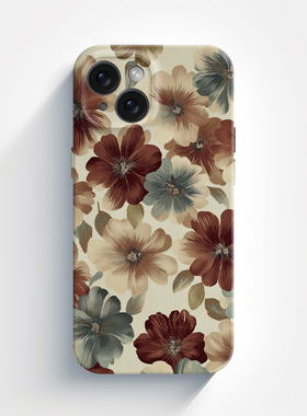 古典艺术复古风花朵适用于iphone16promax苹果15手机壳14流行15新款13/14pro的菲林壳法式浪漫高级感ins风