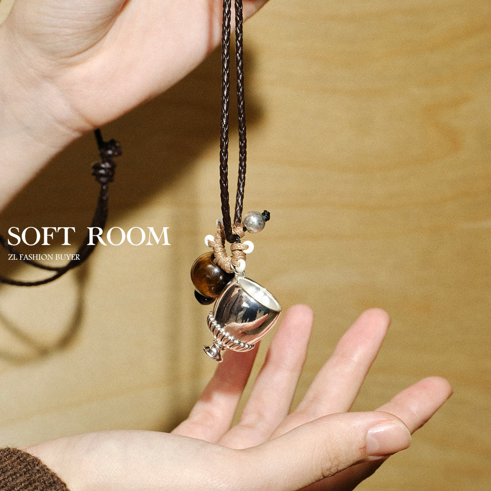 官方授权SOFT ROOM逍遥酒杯天然石高级感女小众长款项链叠戴春夏