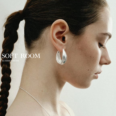 SOFTROOM果荚双面叶片耳环