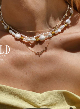 清仓德国Wald Berlin笑脸不规则珍珠白百何同款小众项链官方授权