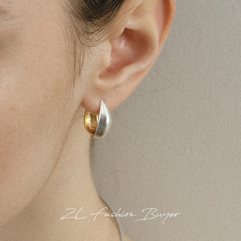 SOFTROOM双面果荚肌理小号耳环