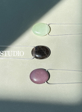LieStudio鹅卵石天然石项链