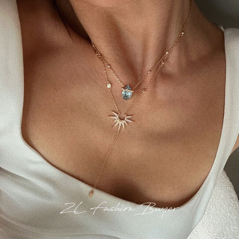 现货LHWindsor温莎自由女神Y字型垂感小众设计项链 阿Sa同款