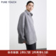 PURE 外套丝绒毛混纺毛呢上衣 双面呢大衣短款 TOUCH女装 25秋冬新款
