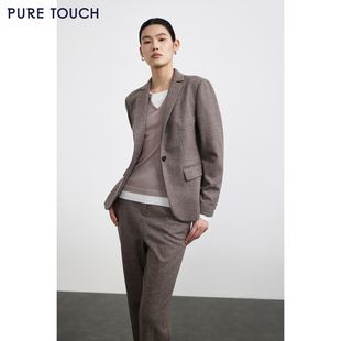 PURE 外套收腰西装 TOUCH女装 羊毛混纺西装 上衣 25秋冬新款 商场同款
