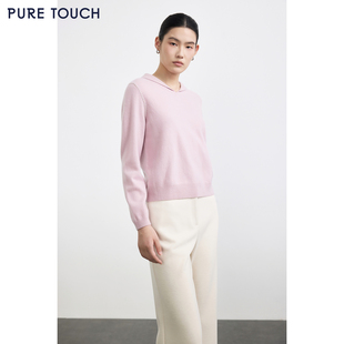 PURE 宽松套头毛针织衫 TOUCH女装 海军领羊毛衫 25秋冬新款 商场同款