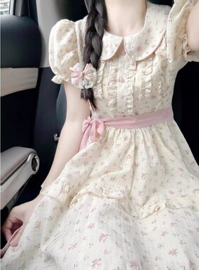 女大童碎花连衣裙夏季初中学生