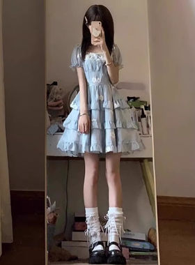 超仙氛围感甜美碎花裙子
