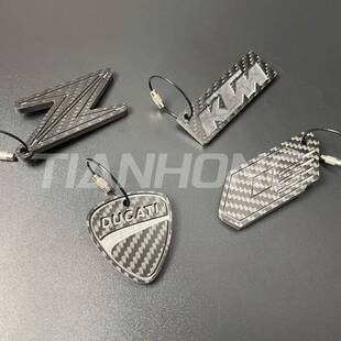 摩托车改装杜卡迪钱江龙 川崎碳纤维钥匙扣 挂件 饰品 装饰品