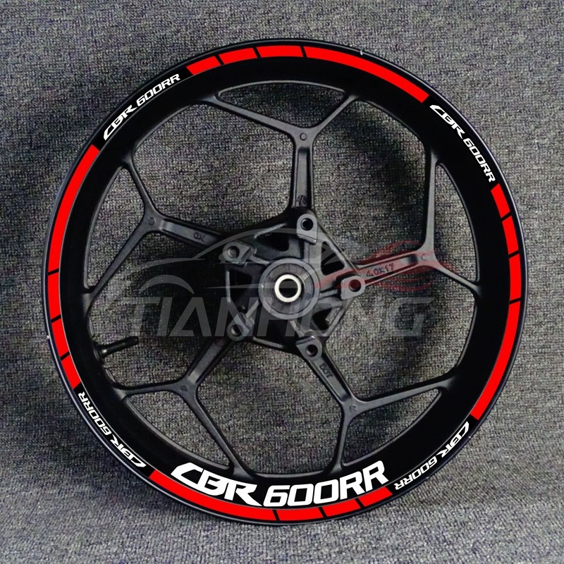 适用CBR650FCBR600RRCBR1000RR F5轮毂车圈轮框改装反光防水贴花