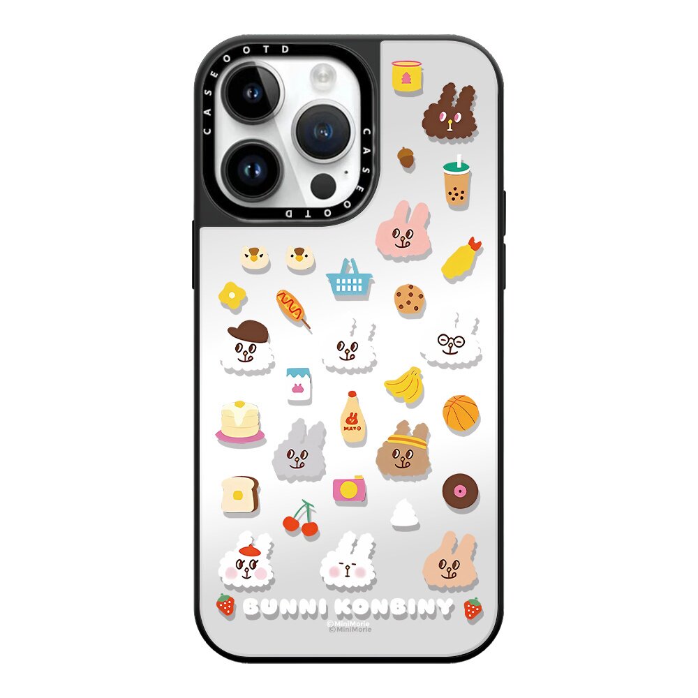 CASEOOTD三只可爱兔子小镇适用于苹果17Pro Max磁吸iPhone17/16/15/14 plus13 12pro max手机壳镜面11保护套